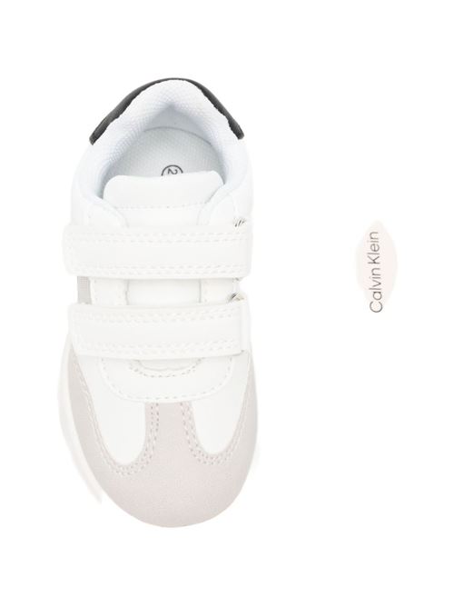 Sneakers bambino Calvin Klein grigie bianche e nere con velcro Calvin Klein Kids | V1X9832771269Y702